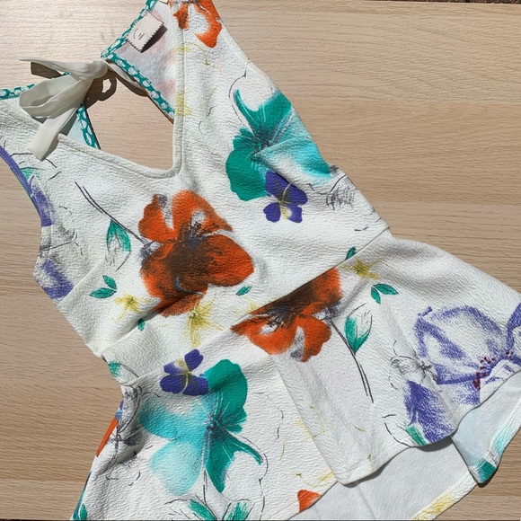 Anthropologie Floral Peplum Top - Picture 1 of 2